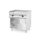 Hendi Gasgrillplatte mit Unterschrank - glatt, 800 x 700 x 900 mm, Edelstahl