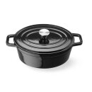 Emaillierter Gusseisentopf, HENDI, 4,4L, Schwarz,...