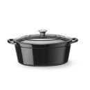 Emaillierter Gusseisentopf, HENDI, 6,88L, Schwarz,...