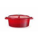 Emaillierter Gusseisentopf, HENDI, 6,88L, Schwarz, 405x255x(H)134mm