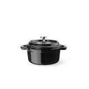 Emaillierter Gusseisentopf, HENDI, 0,27L, Schwarz, 130x100x(H)48mm
