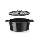 Emaillierter Gusseisentopf, HENDI, 3,7L, Schwarz,...