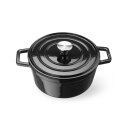 Emaillierter Gusseisentopf, HENDI, 3,7L, Schwarz, 317x240x(H)105mm