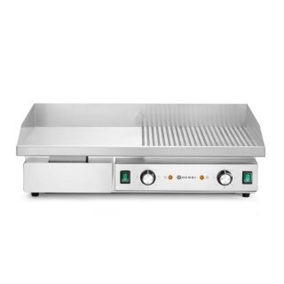 Grill, halb glatt, halb gerippt, HENDI, Budget Line, 400V/4400W, 720x460x(H)241mm