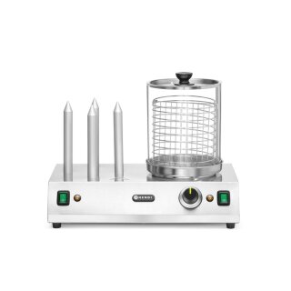 Würstchen- und Hotdog-Brötchenwärmer, HENDI, 220-240V/550W, 500x310x(H)395mm