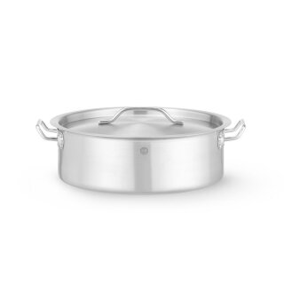 Kochtopf, niedrig - mit Deckel, HENDI, 8,5 Liter,⌀320x(H)110