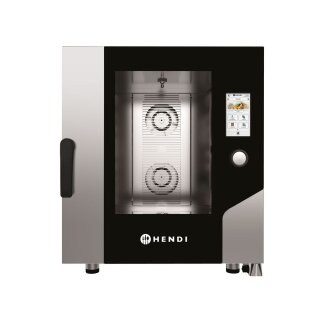 Konvektionsdampfgarer â€“ Touch 7 x GN 1/1, elektrisch, mit direktem Dampf und Touchscreen-Steuerung, HENDI, 730x784x(H)850mm