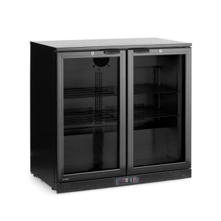 Kühlschrank mit doppelter Tür auf der Rückseite, Arktic, 158L, Schwarz, 220-240V/160W, 900x530x(H)870mm