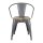 Bolero Bistro Curve Stühle Mit Mango-Holz-Sitzauflage Gunmetal (4 Stück)