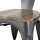Bolero Bistro Curve Stühle Mit Mango-Holz-Sitzauflage Gunmetal (4 Stück)