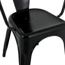 Bolero Bistro Curve Stühle Schwarz (4 Stück)