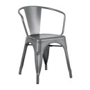Bolero Bistro Curve Armlehnstühle Gunmetal (4...
