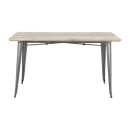 Bolero Bistro Esstisch Mango Holzplatte Gunmetal Rahmen...