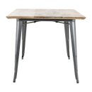 Bolero Bistro Esstisch Mango Holzplatte Gunmetal Rahmen...