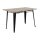 Bolero Bistro Esstisch Mangoholz-Lattenplatte Schwarz 1200mm
