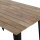 Bolero Bistro Esstisch Mangoholz-Lattenplatte Schwarz 1200mm