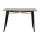 Bolero Bistro Esstisch Mangoholz-Lattenplatte Schwarz 1200mm