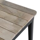 Bolero Bistro Esstisch Geschlitzte Mangoholzplatte Schwarzes Gestell 650mm