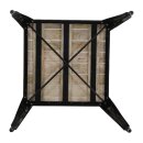 Bolero Bistro Esstisch Geschlitzte Mangoholzplatte Schwarzes Gestell 650mm