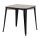 Bolero Bistro Esstisch Geschlitzte Mangoholzplatte Schwarzes Gestell 650mm