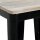 Bolero Bistro Esstisch Geschlitzte Mangoholzplatte Schwarzes Gestell 650mm