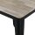Bolero Bistro Esstisch Geschlitzte Mangoholzplatte Schwarzes Gestell 650mm