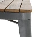 Bolero Bistro Esstisch Geschlitzte Mango Holzplatte Gewehrmetall Rahmen 650mm