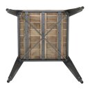 Bolero Bistro Esstisch Geschlitzte Mango Holzplatte Gewehrmetall Rahmen 650mm