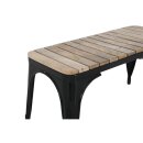 Bolero Bistro Innenbank Mit Latten Aus Mango-Holz Und Schwarzem Rahmen 850mm (2 Stück)