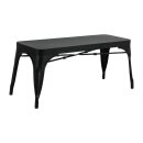 Bolero Bistro Metallbänke Schwarz 1000mm (2 Stück)