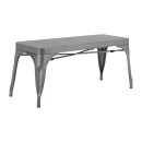 Bolero Bistro Metall-Sitzbänke Gunmetal 1000mm (2...