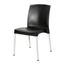 Bolero Elements Polypropylen Einfache Seitenstühle Schwarz (4 Stück)