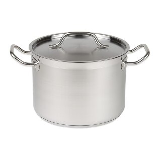 Gemüsetopf mit Deckel - 31 Liter, 400 x 250 mm, Edelstahl, auch für Induktion
