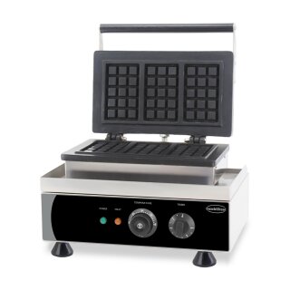 Combisteel Waffeleisen für 3 Brüssler Waffeln - Teflon-Antihaftbeschichtung, Edelstahl