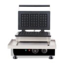 Combisteel Waffeleisen für 3 Brüssler Waffeln - Teflon-Antihaftbeschichtung, Edelstahl