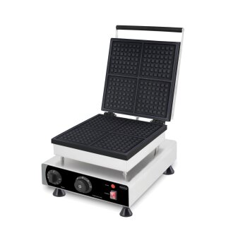 Combisteek Waffeleisen für Quadratische Waffeln - 4 Stück, Edelstahl, 230 V