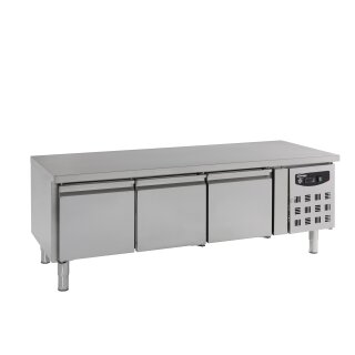 Combisteel Kühltisch 1600 x 700 x 650 mm - 3 Türen, 302 Liter, Umluft, Edelstahl