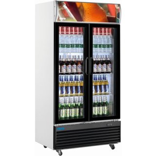 SARO Getränkekühlschrank mit Werbetafel - 2-türig Modell GTK 800