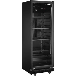 Schwarzer Kühlschrank GTK 360 mit Glastür - LED-Innenbeleuchtung, schwarz