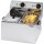 Saro Fritteuse PROFRI 44 aus Edelstahl - 2x4L, Tischgerät, 230V