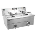 Elektro Doppelfritteuse 2x10 Liter - Edelstahl,...