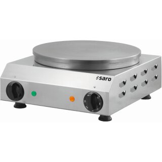 Profi-Crêpes-Maker mit Gusseisenplatte - 2,4 kW, Edelstahlgehäuse, 230V