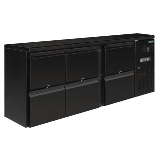 Polar Barkühler Serie U mit 6 Schubladen und 536 Liter schwarz