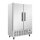 Gastro Kühlschrank Slimline 960 Liter - 2-türig, Edelstahl, mit Rollen