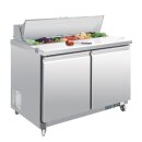 Polar Saladette mit 2 Türen und Schneidebrett 405 Liter