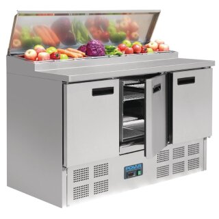 Gekühlte Saladette mit Deckel 8x 1/4 GN, 3 Türen