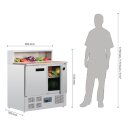 Polar Pizzatisch mit 2 Türen und Marmorplatte