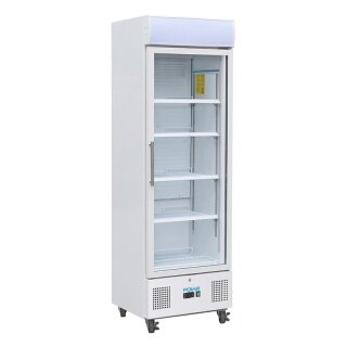Polar Kühlschrank mit 1 Glastür - Umluftkühlung, 336 Liter, weiß