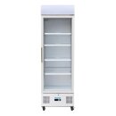 Polar Kühlschrank mit 1 Glastür - Umluftkühlung, 336 Liter, weiß