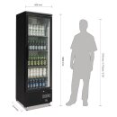 Schwarzer Kühlschrank mit 370 Liter - 1...